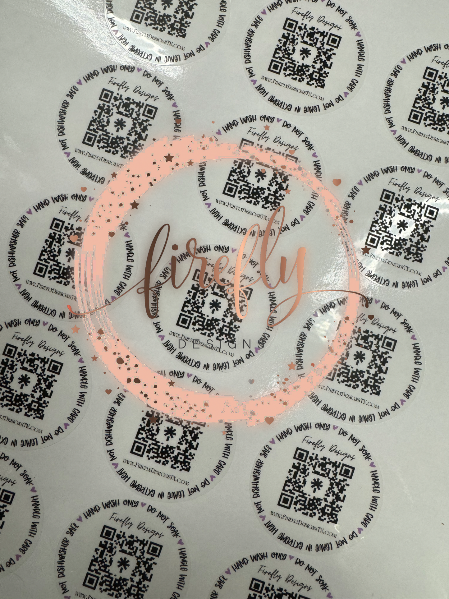 Personalized Tumbler Care Labels