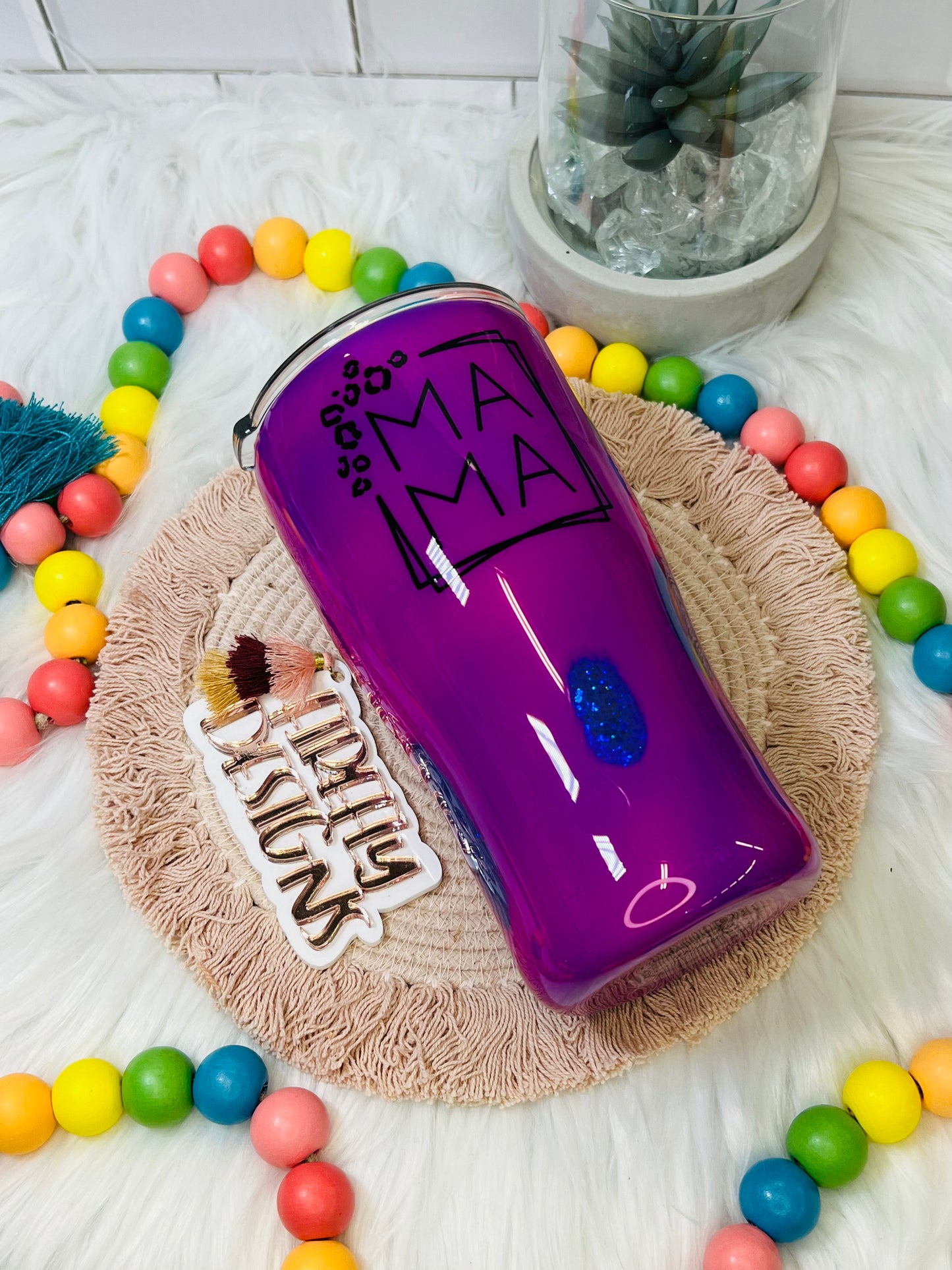 20oz Modern Curve Mama Tumbler Purple