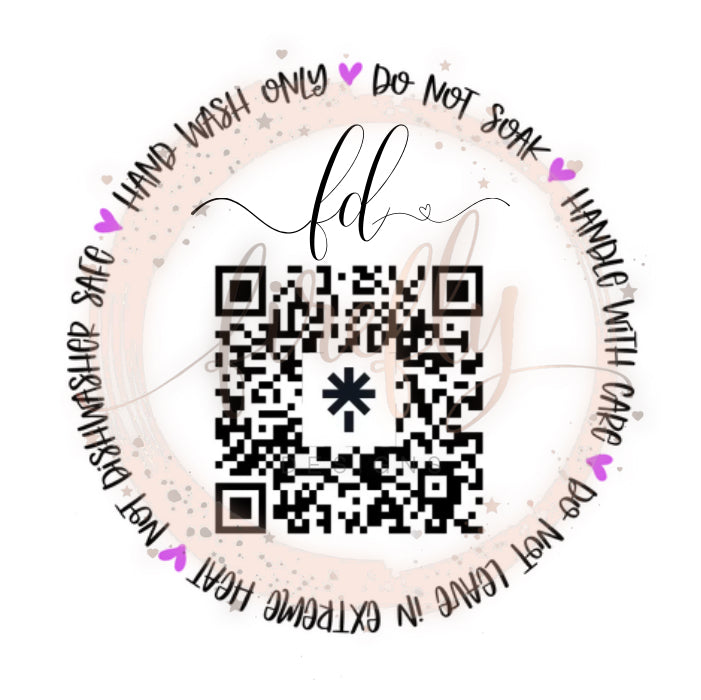 Personalized Tumbler Care Labels