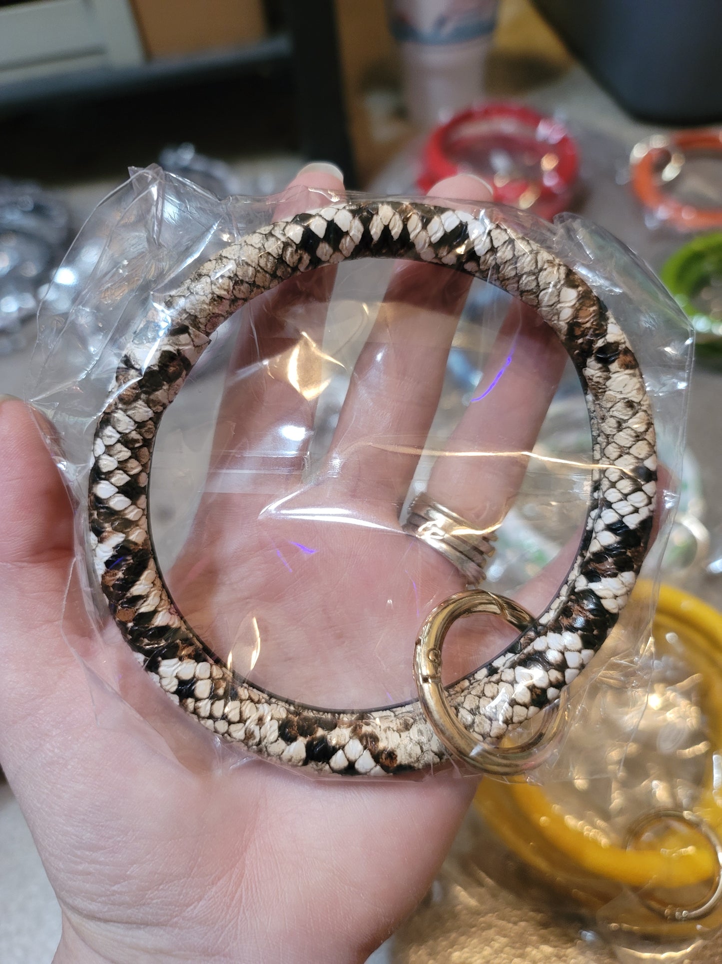 Leather Bangle Keychains WITHOUT Tassels
