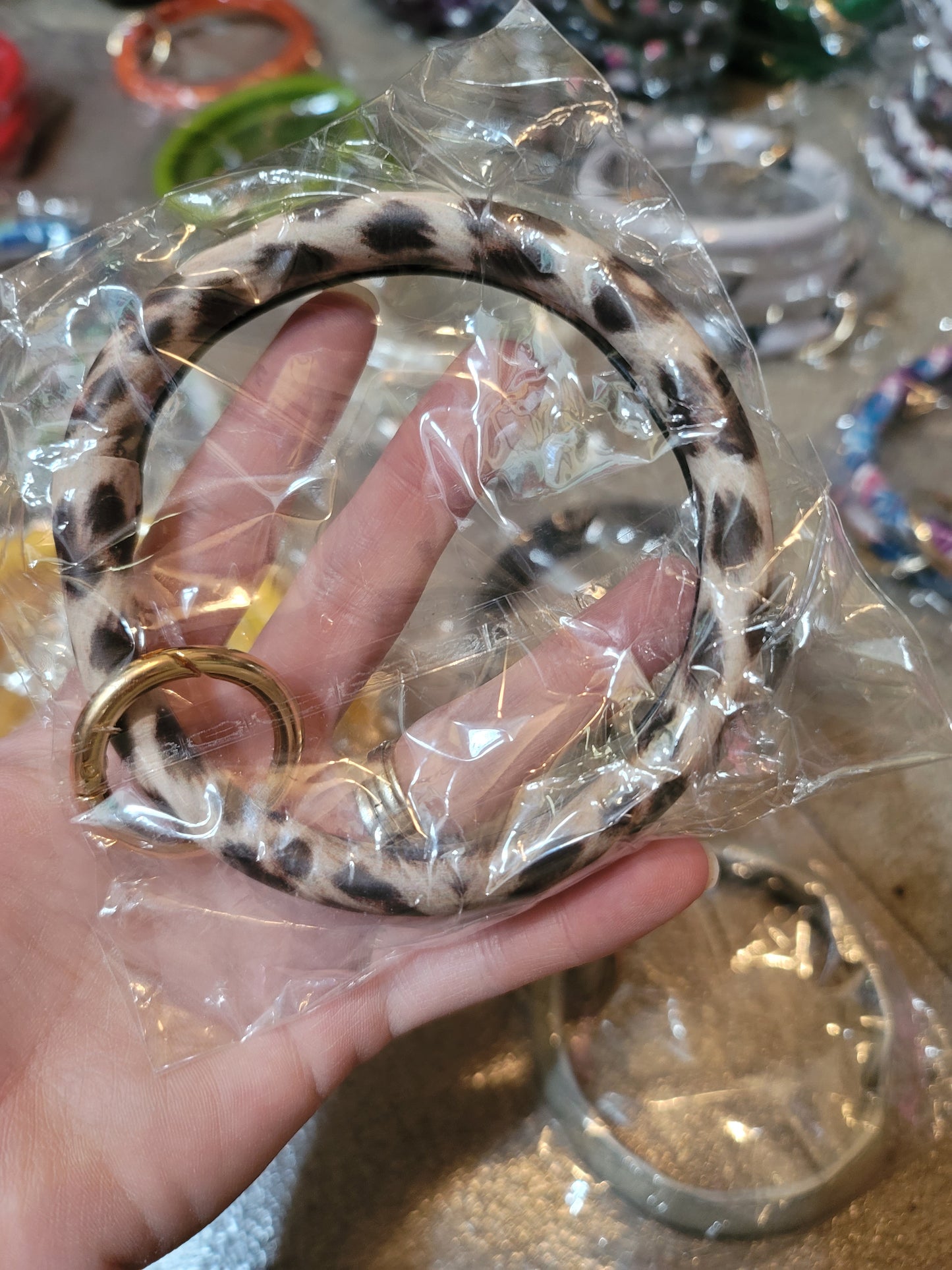 Leather Bangle Keychains WITHOUT Tassels
