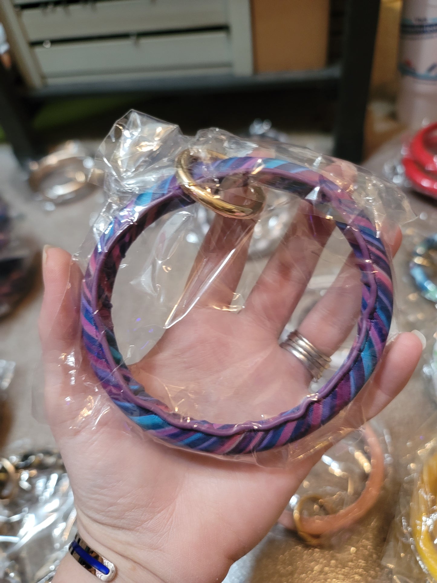 Leather Bangle Keychains WITHOUT Tassels