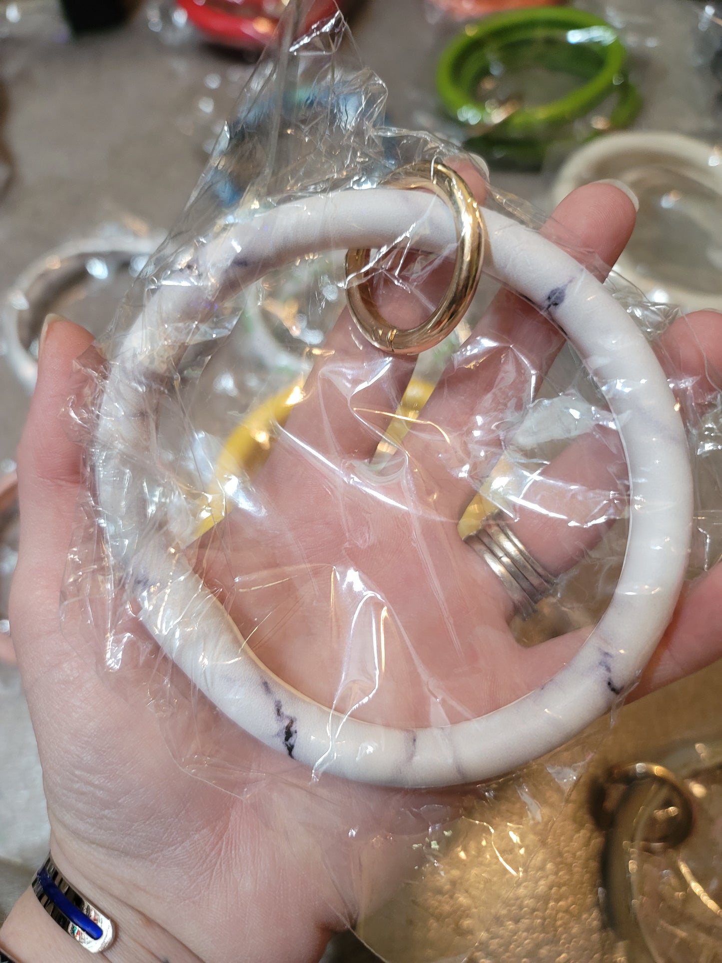 Leather Bangle Keychains WITHOUT Tassels