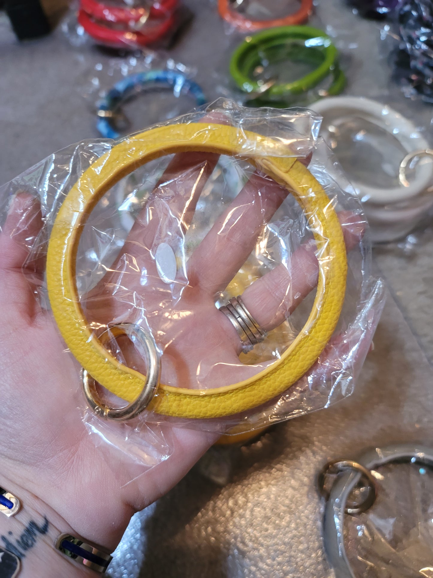 Leather Bangle Keychains WITHOUT Tassels