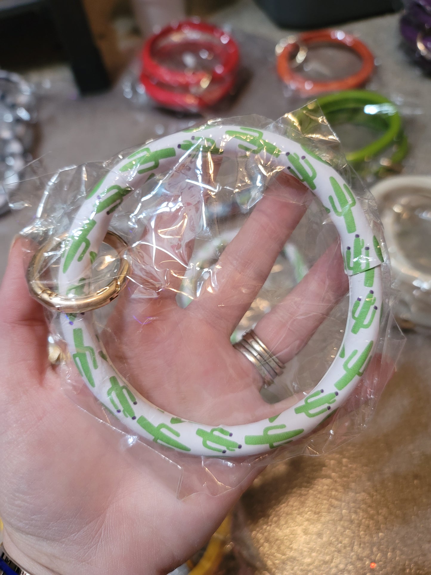 Leather Bangle Keychains WITHOUT Tassels