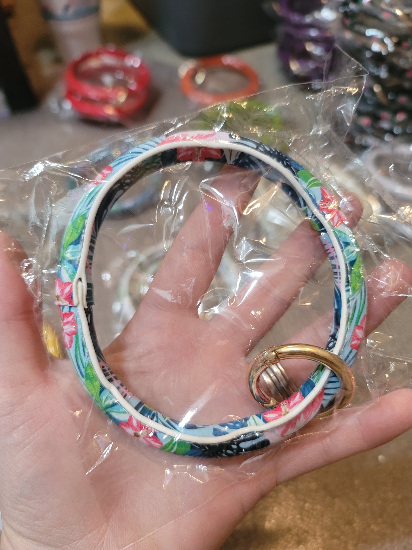 Leather Bangle Keychains WITHOUT Tassels
