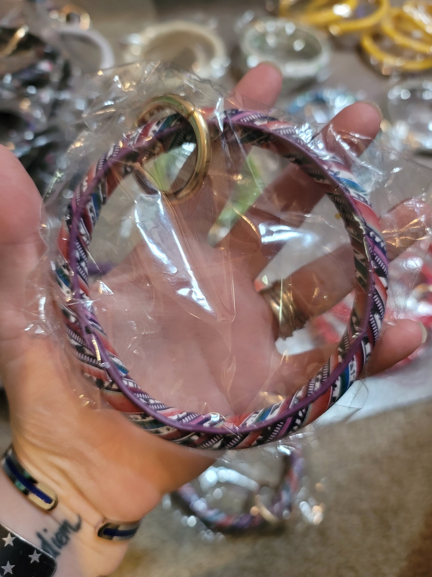 Leather Bangle Keychains WITHOUT Tassels