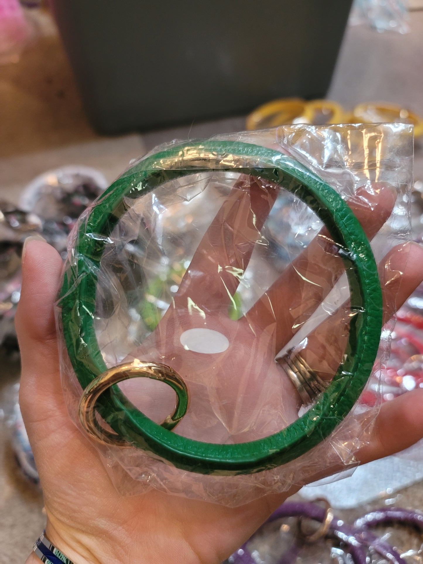 Leather Bangle Keychains WITHOUT Tassels