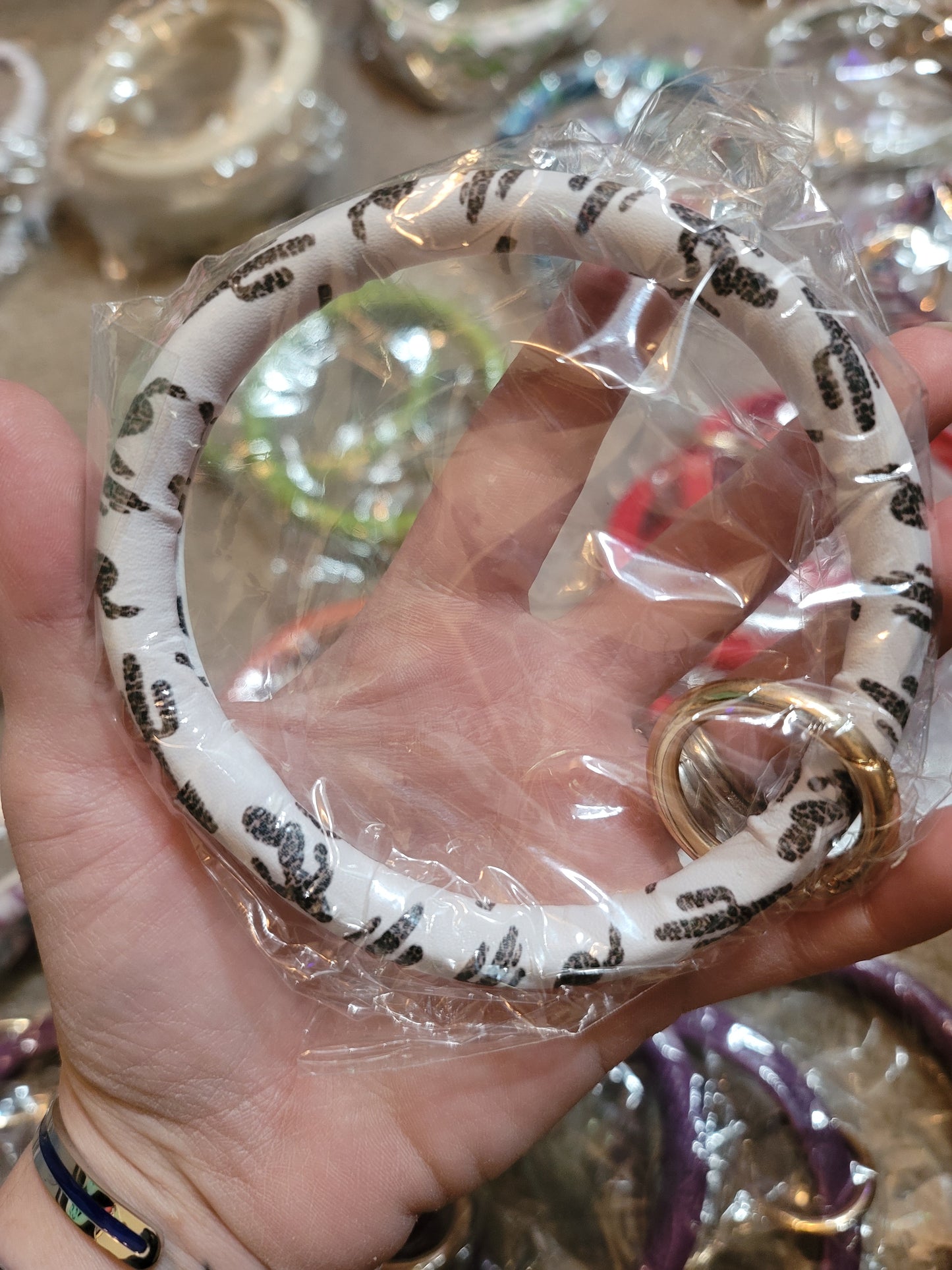 Leather Bangle Keychains WITHOUT Tassels