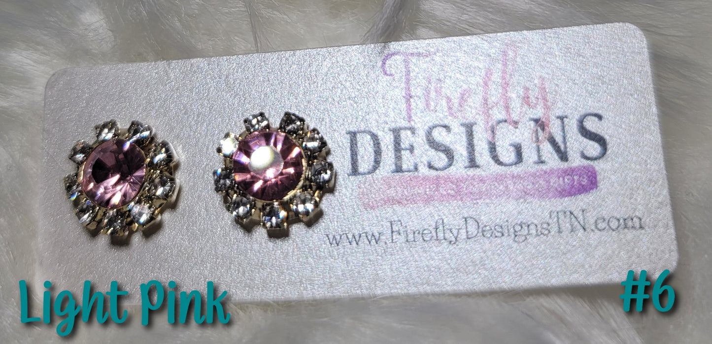 Diamond Stud Earrings-Flower & Round