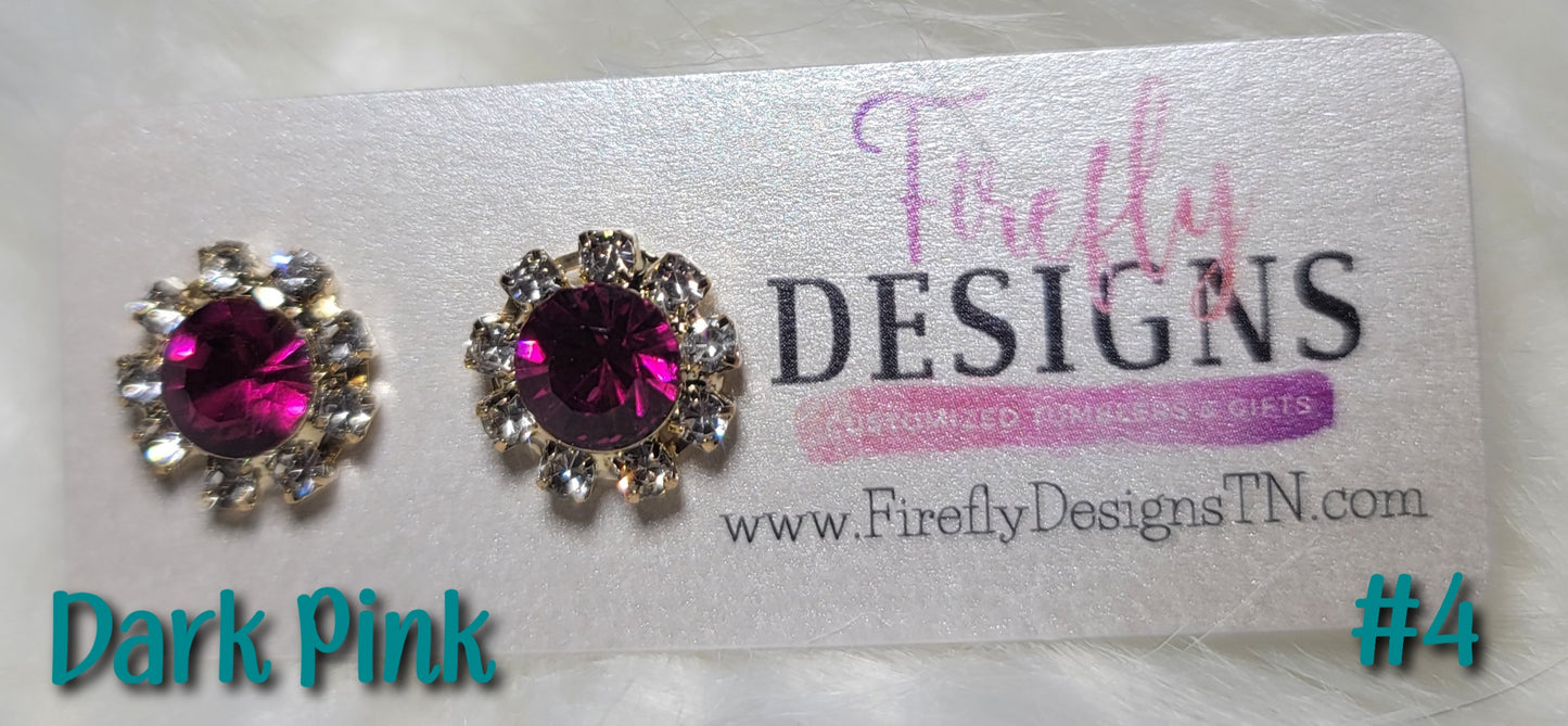 Diamond Stud Earrings-Flower & Round