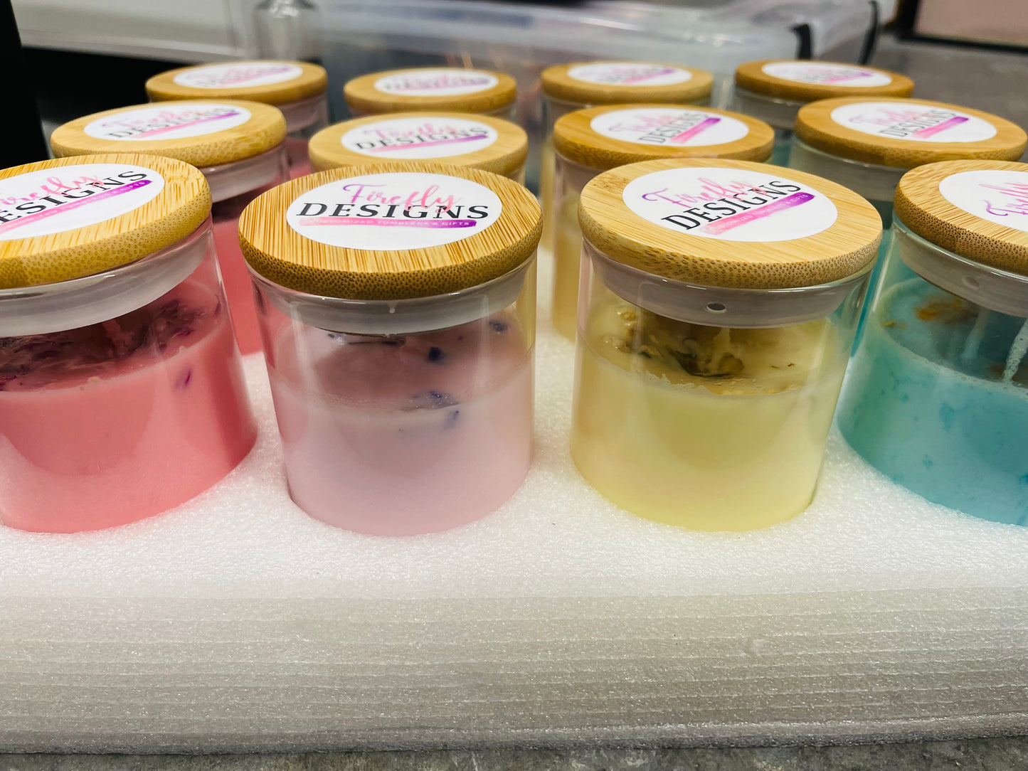 Soy Wax Candles with Dried Flowers