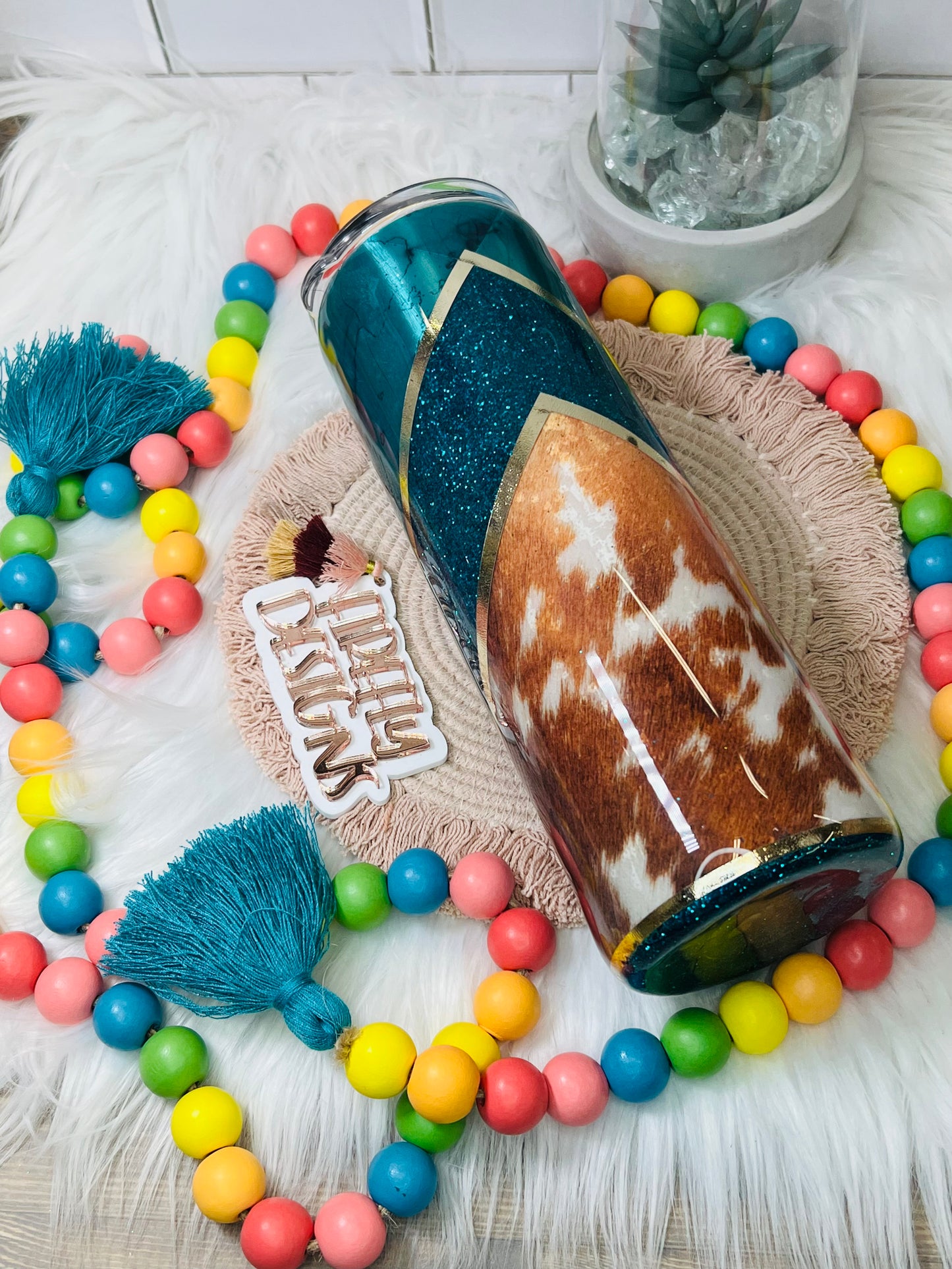 30oz. Cow Hide Tumbler