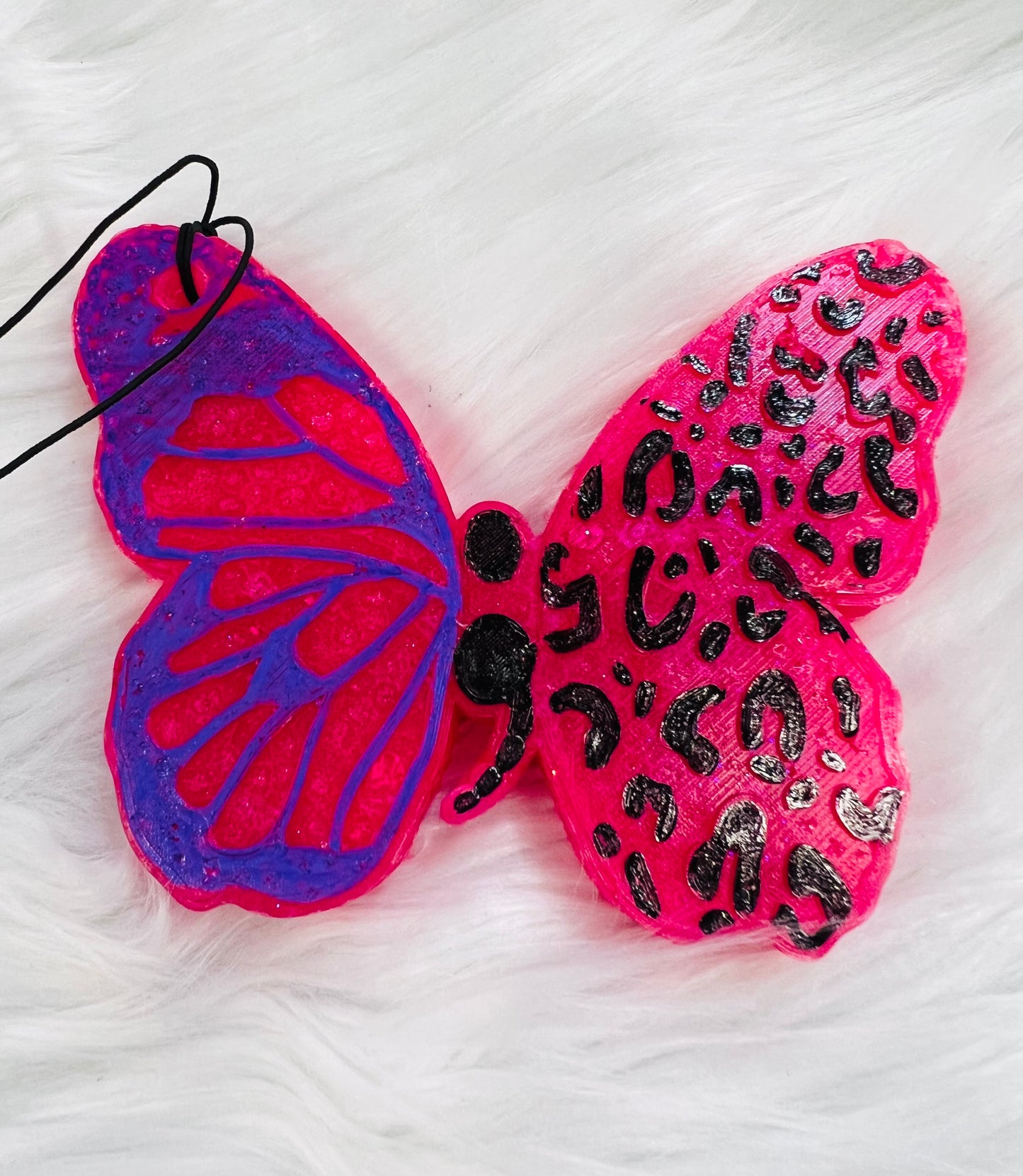 Semicolon Butterfly w/ Leopard Spots-Dark Kiss