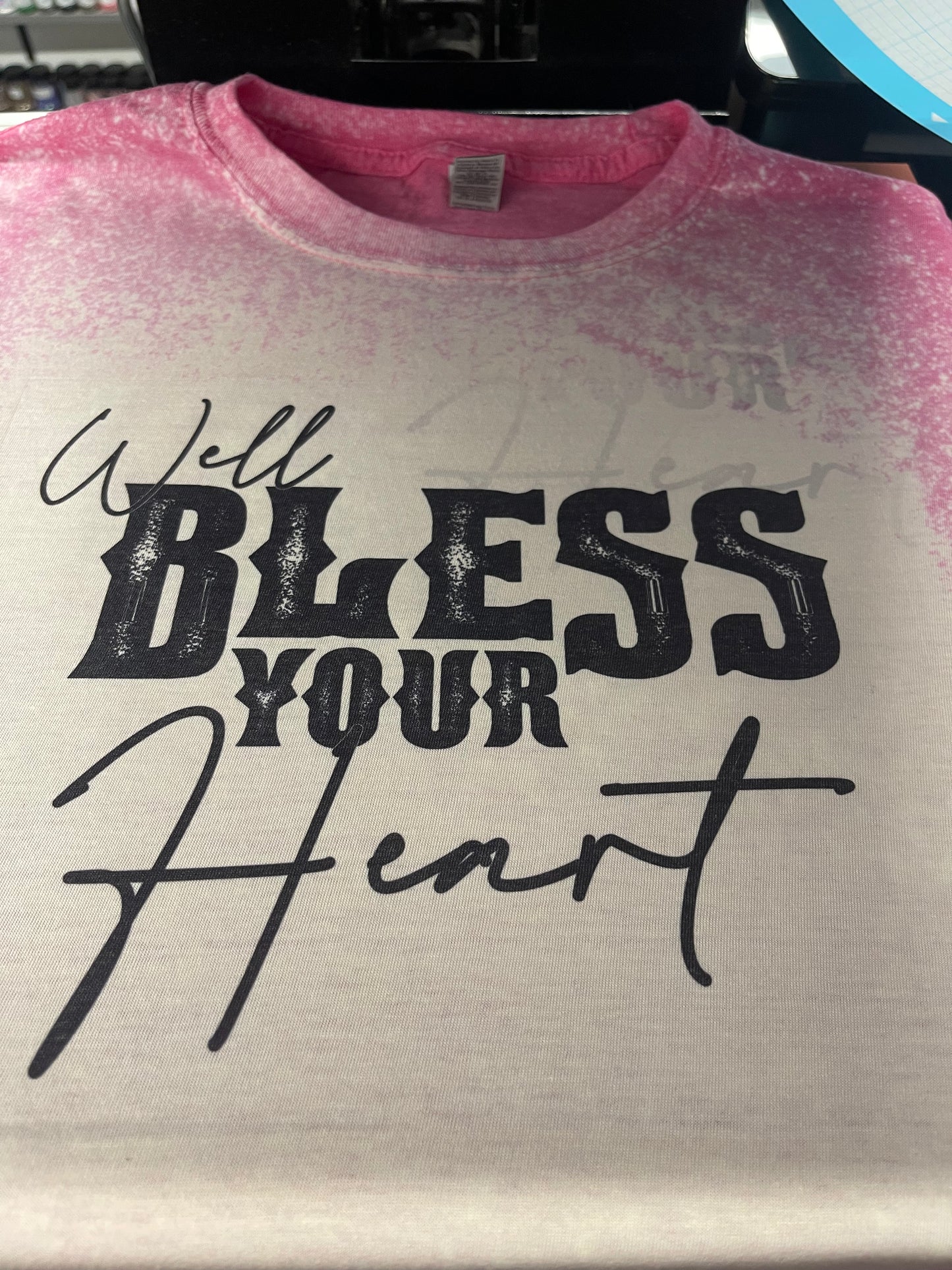 Large Well Bless Your Heart Bleached T-Shirt