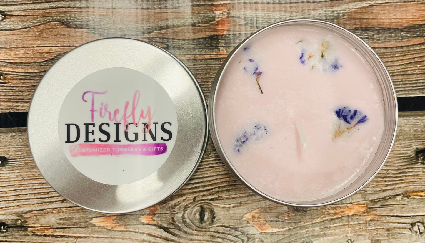 4oz. Soy Wax Candles-Tin Container