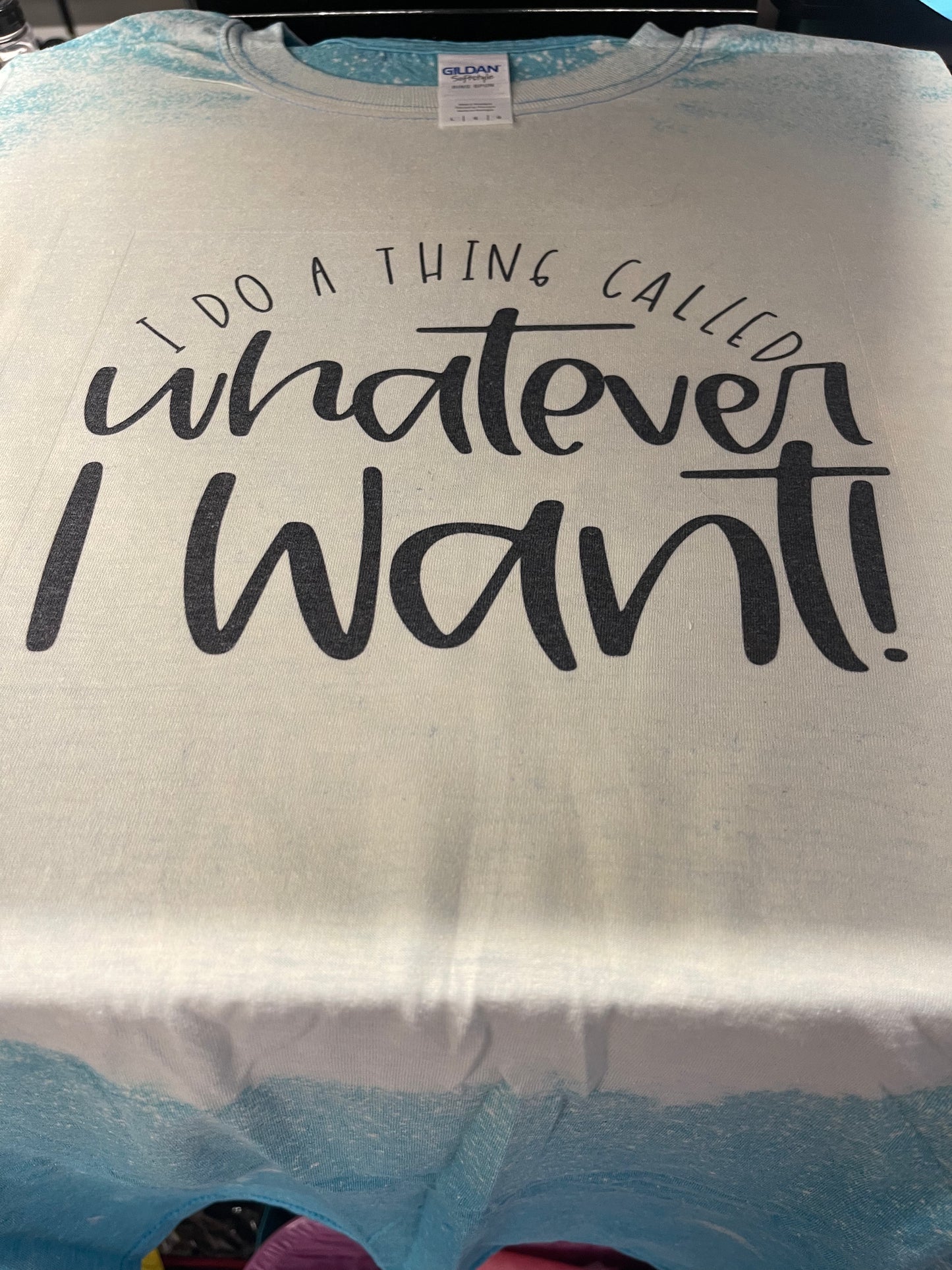 Large I Do What I Want Bleached T-Shirt