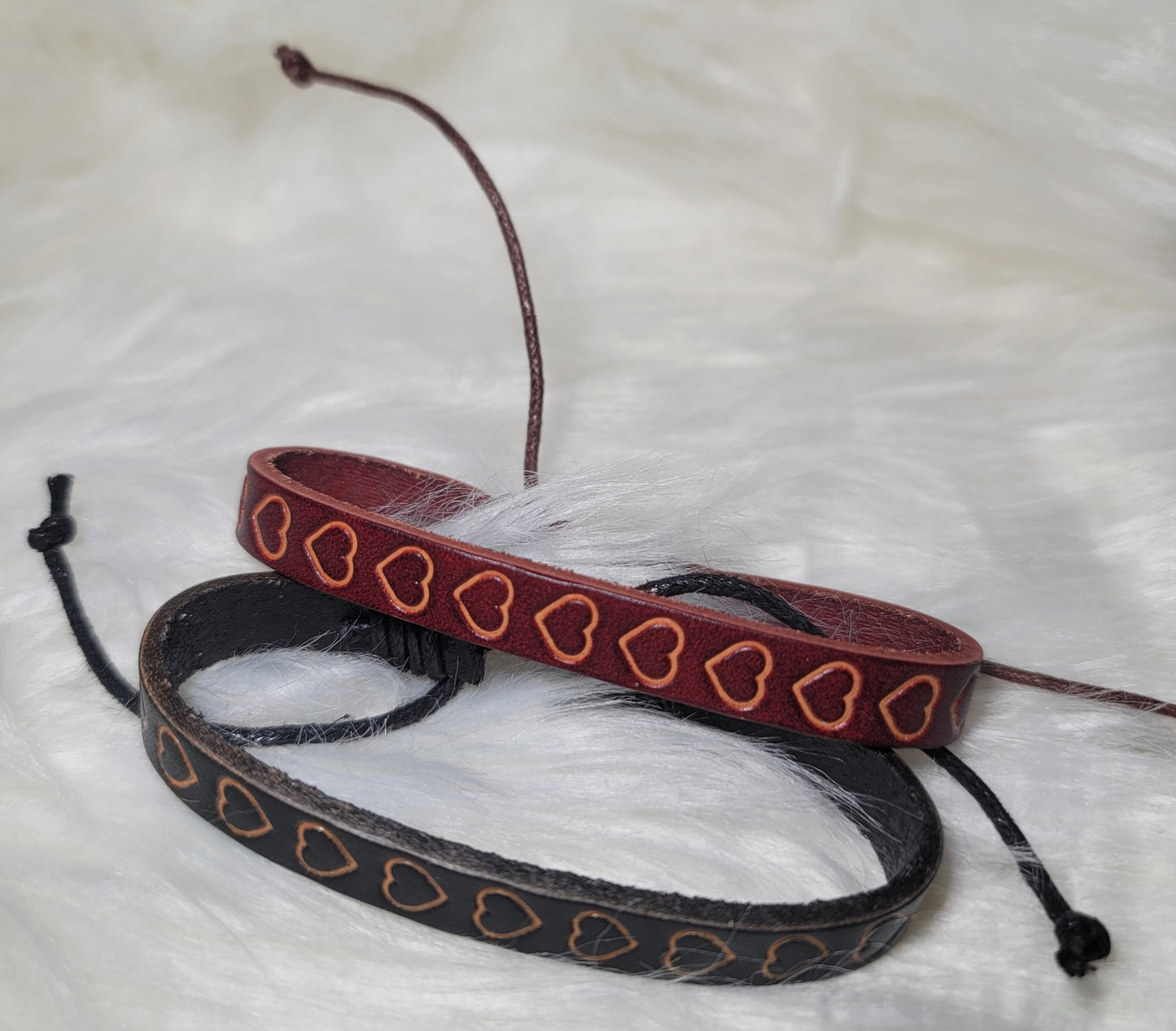 Leather Heart Bracelet