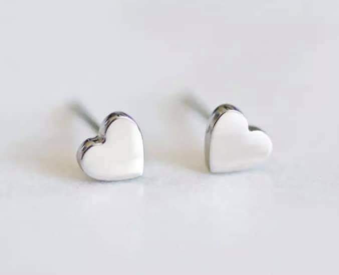 Heart Stud Earrings