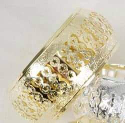 Wide Metal Bangle Bracelets