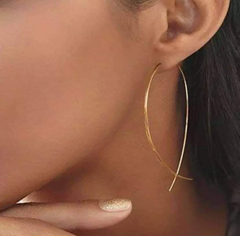 V Shaped Dangle Earrings