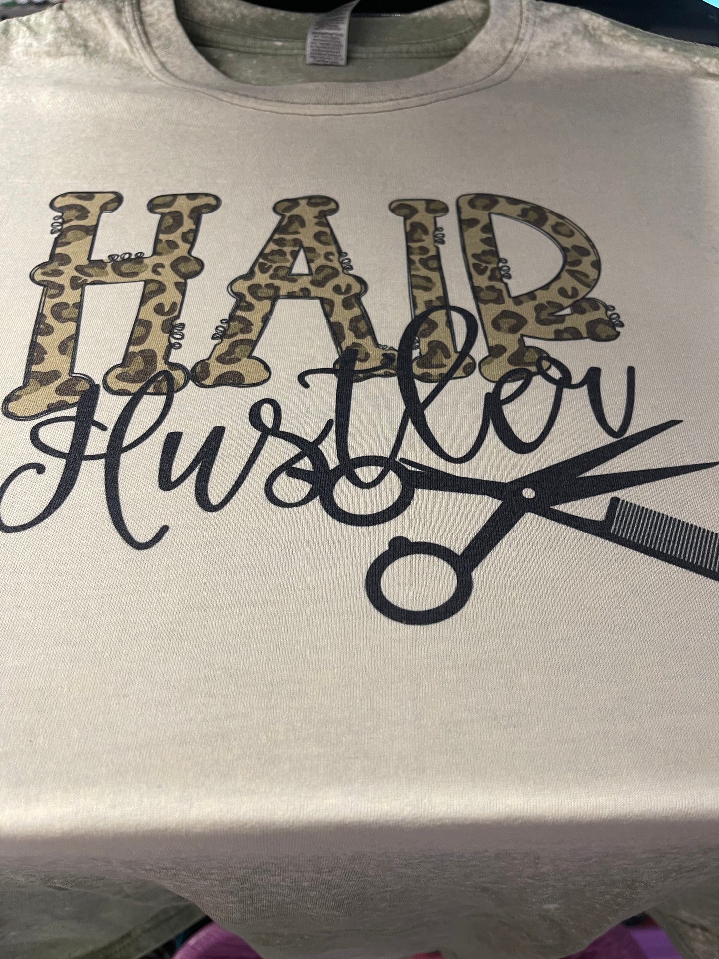 Large Hair Hustler Bleached T-Shirt