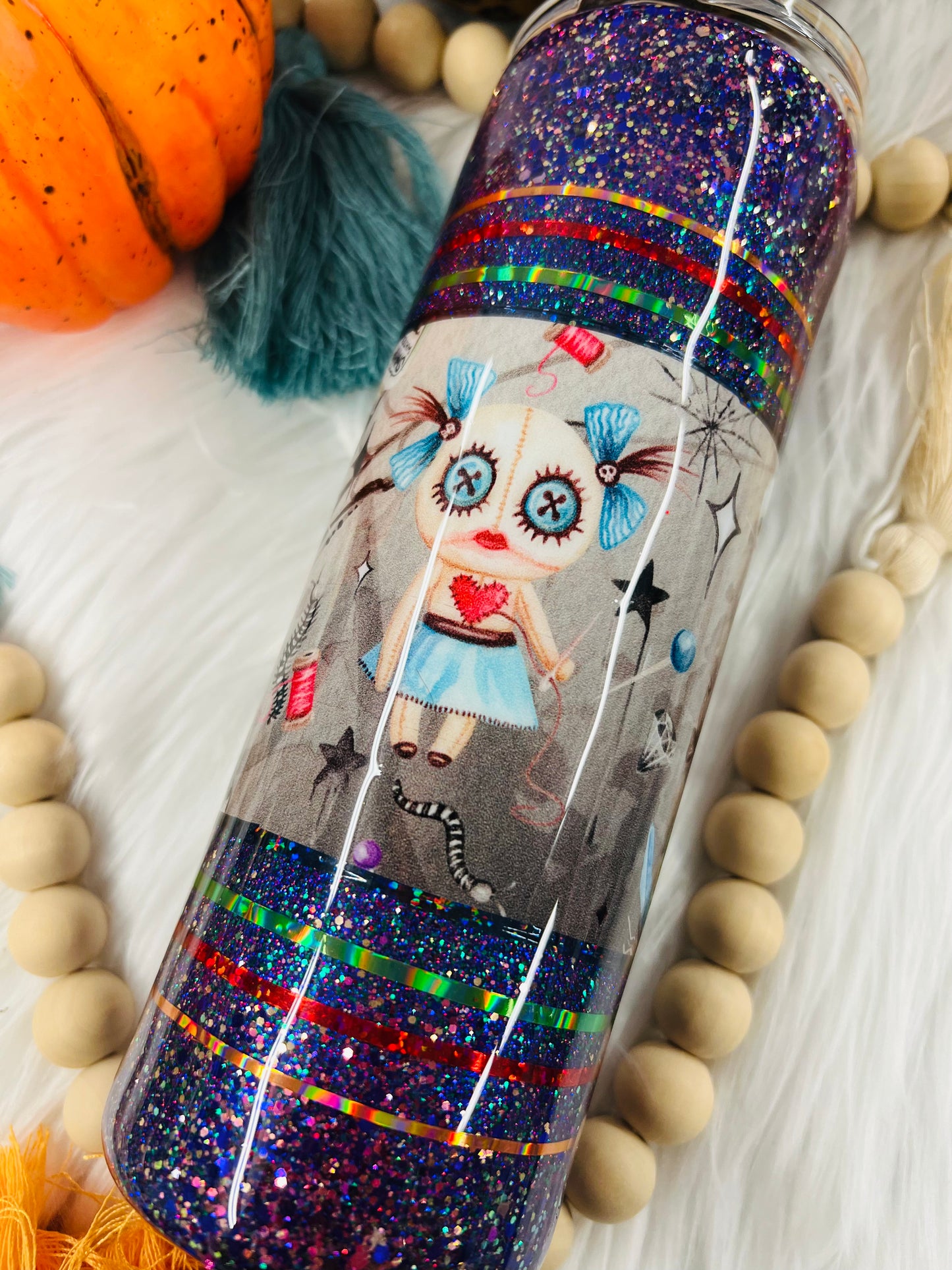 20oz. Skinny Halloween Dolls Stainless Steel Tumbler