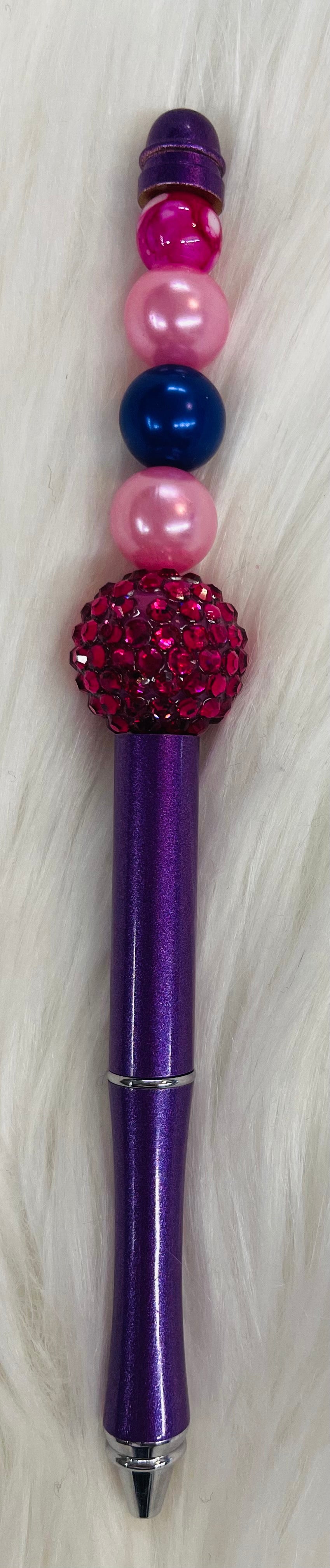 Multicolored Pinks Bubblegum Bead Pen