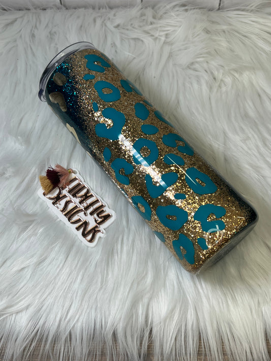 30oz. Gold & Teal Tumbler