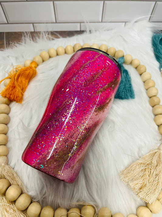 Pink & Rose Gold Milky Way-20oz Curve