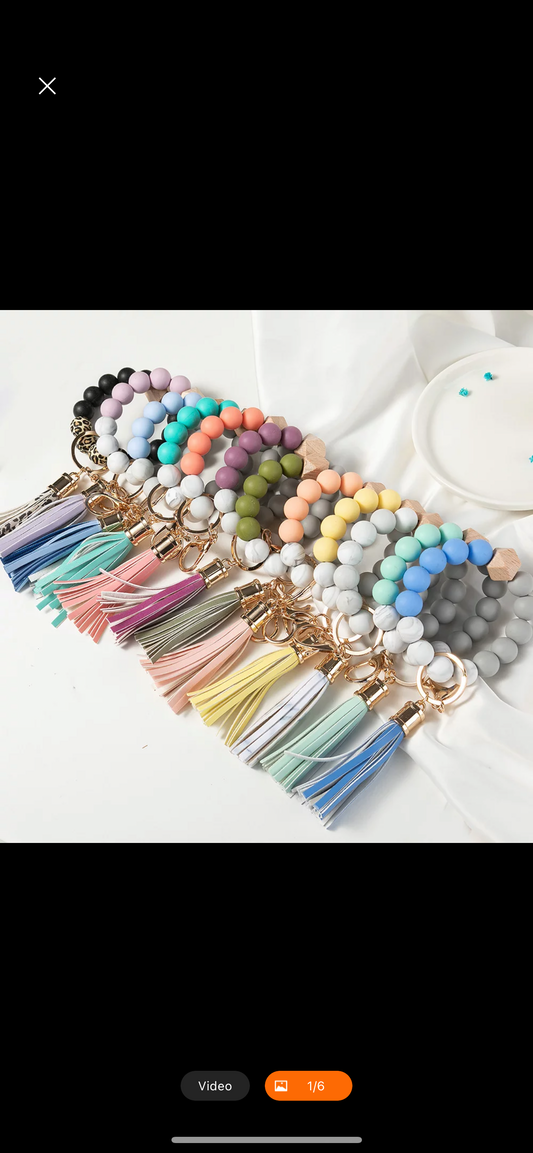 Bubblegum Bead Bangle Wristlets