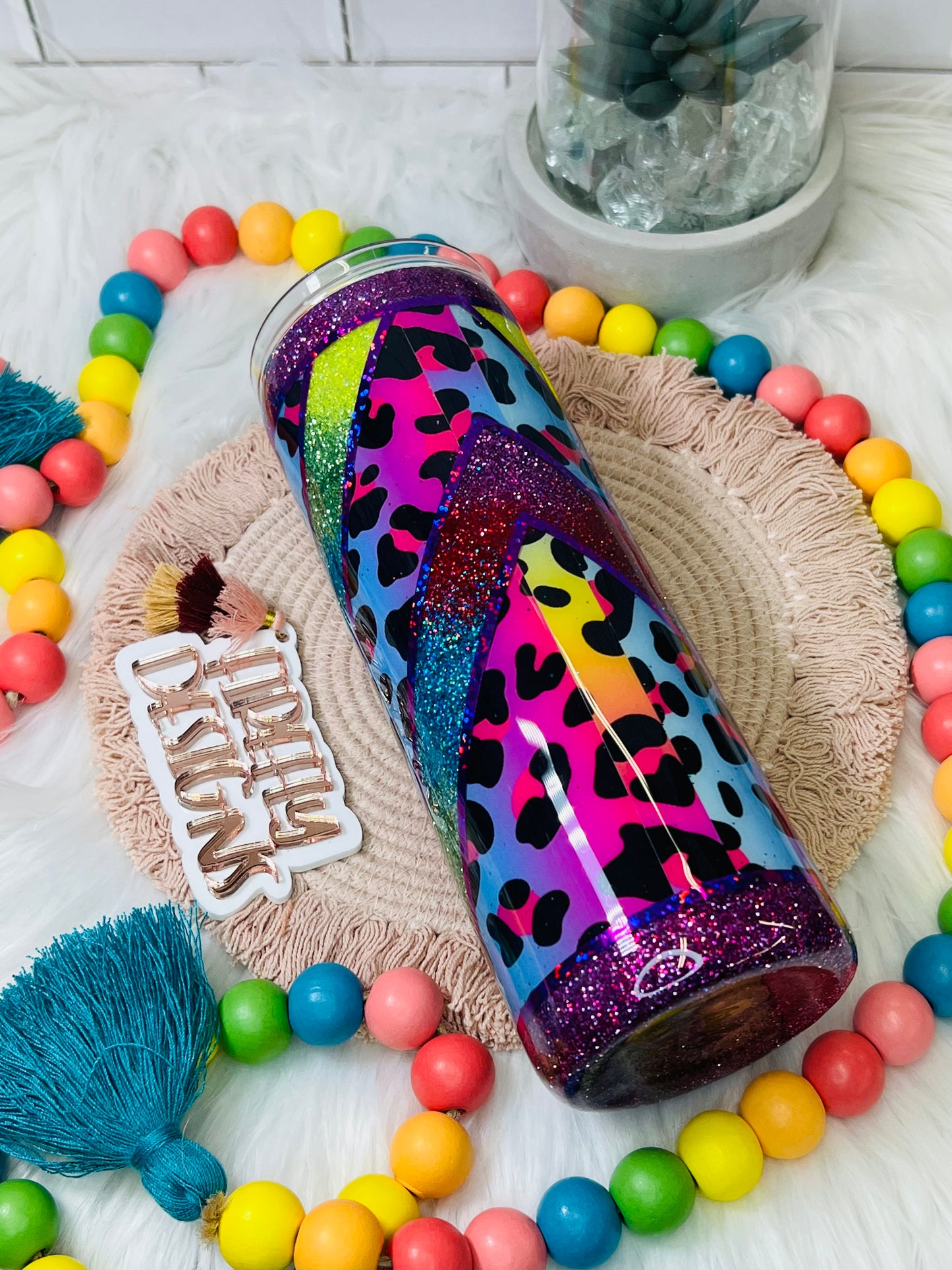 20oz. Rainbow Leopard Tumbler