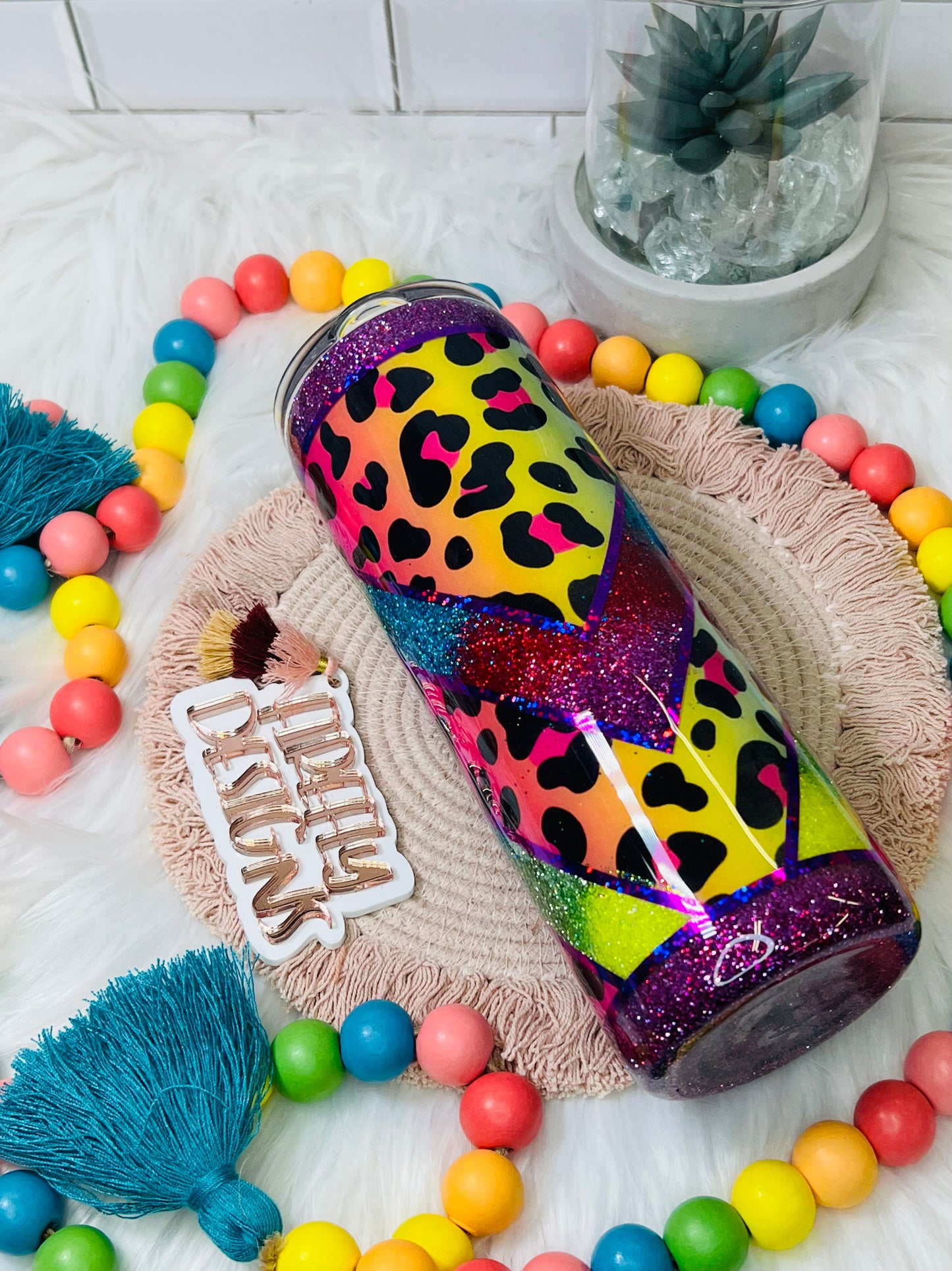 20oz. Rainbow Leopard Tumbler