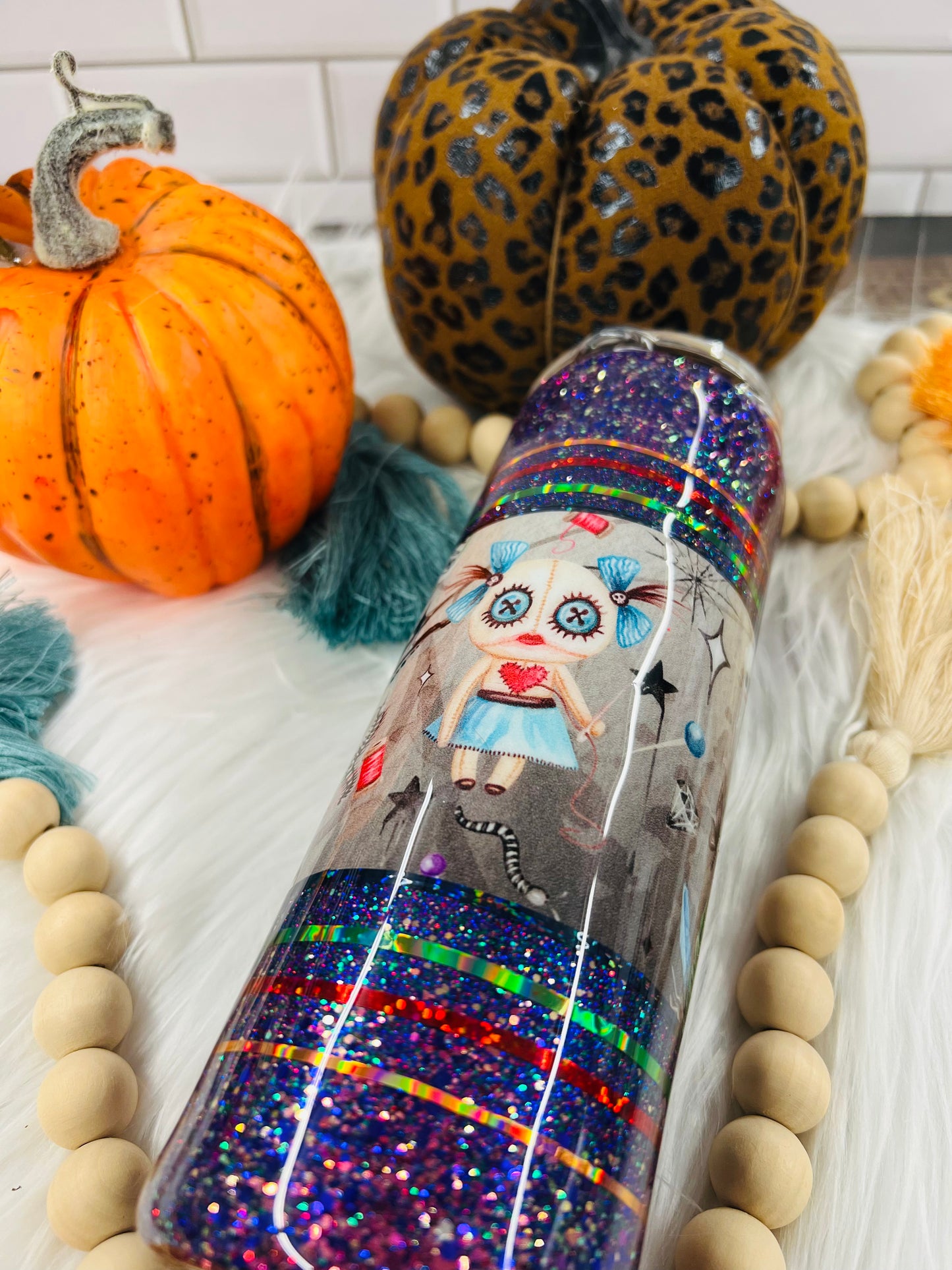 20oz. Skinny Halloween Dolls Stainless Steel Tumbler