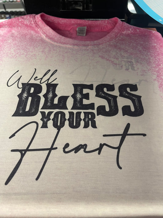 Large Well Bless Your Heart Bleached T-Shirt